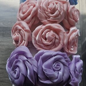Pink and Purple Rose Hairbands